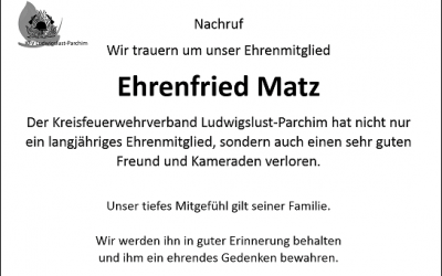 Nachruf Ehrenfried Matz