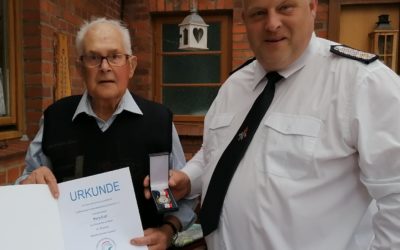 70 Jahre aktives Mitglied der Freiwilligen Feuerwehr