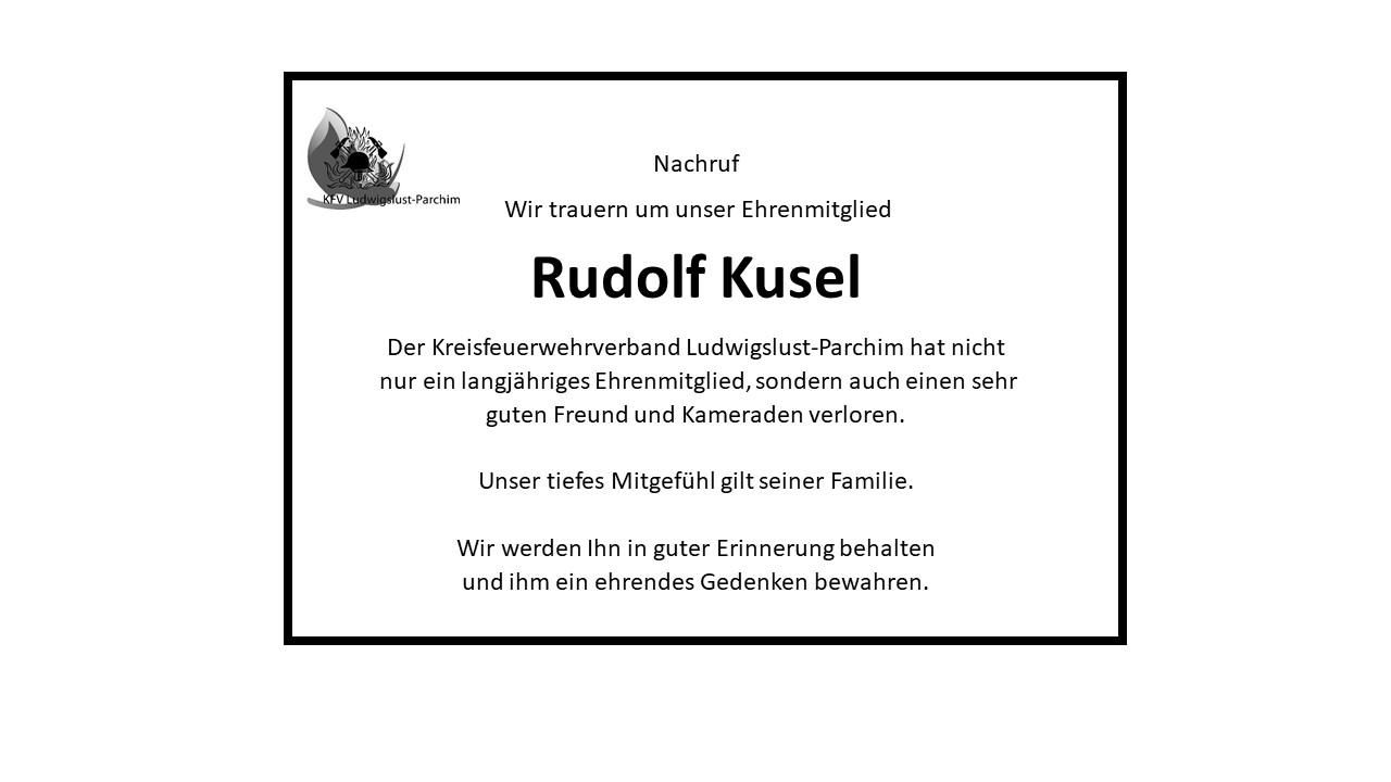 Nachruf Ehrenmitglied