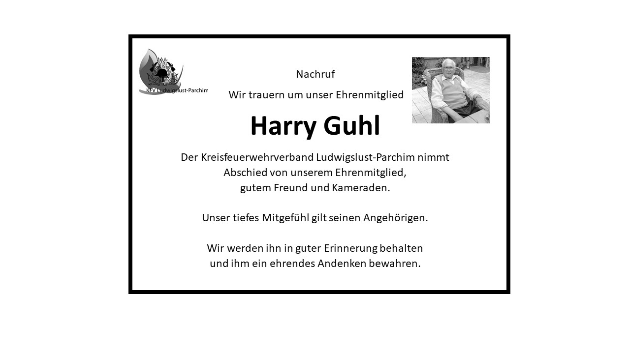 Nachruf Harry Guhl